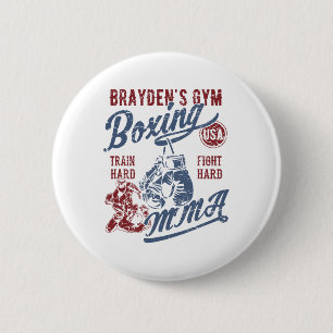 Brayden's Gym Boxing Mma Retro Design For The Name 6 Cm Round Badge