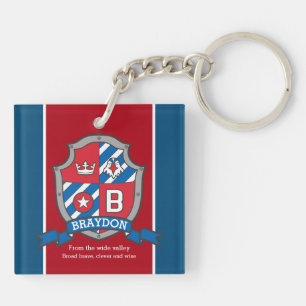Braydon name meaning boys shield bird custom key ring