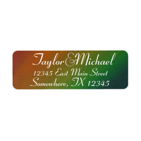 Brazen Party | Monogram Ombre Rainbow Pride Return Address Label