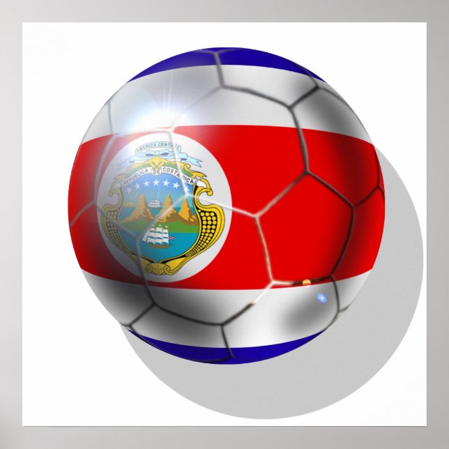 Brazil 2014 Costa Rica soccer team ball world cup Poster (Front)
