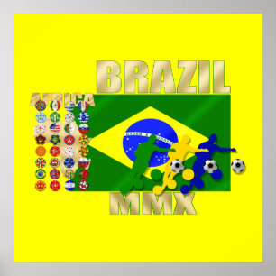 Brazil 32 Country Qualifying 2010 soccer gifts Poster