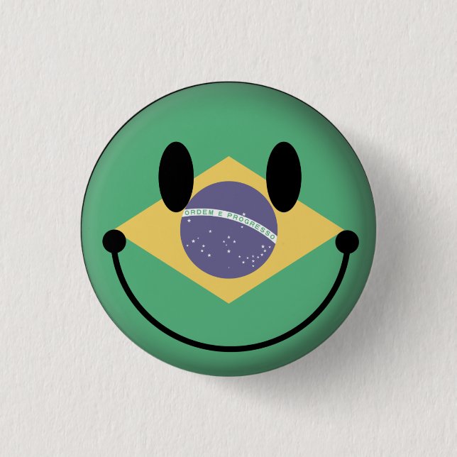 Brazil 3 Cm Round Badge (Front)
