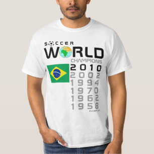 Brazil 5 Times World Cup Champions T-Shirt