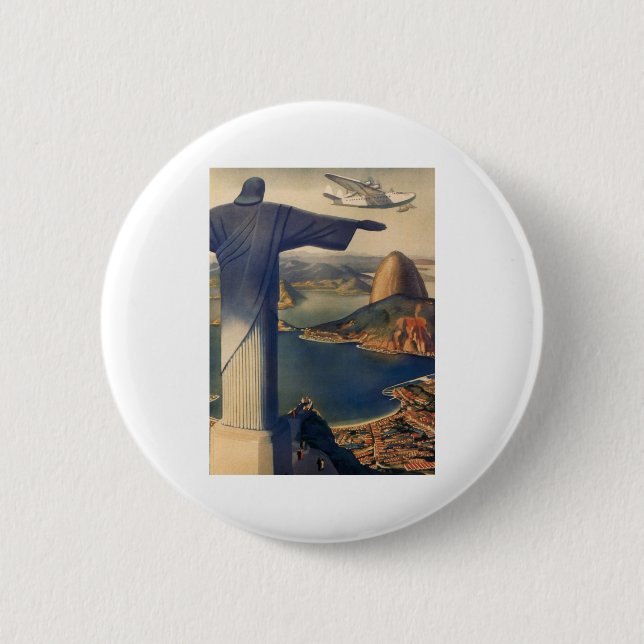 Brazil 6 Cm Round Badge (Front)