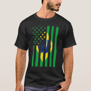 Brazil American USA Flag Brazilian Pride T-Shirt