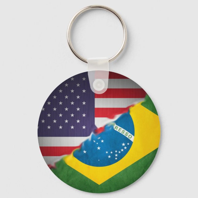brazil and america key ring (Front)