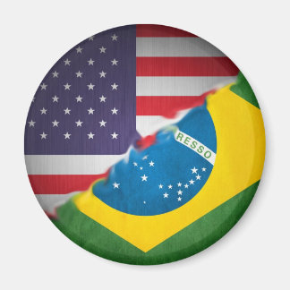 brazil and america magnet