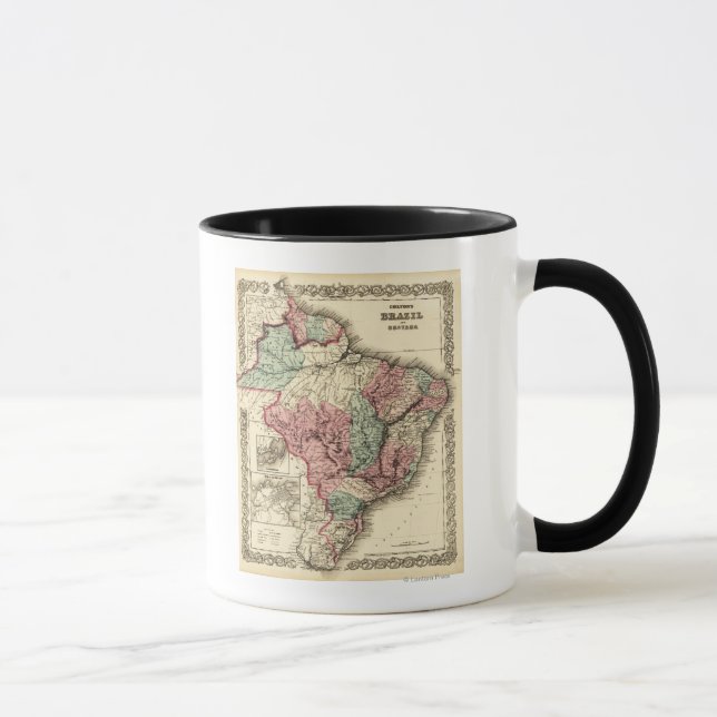 Brazil and GuayanaPanoramic MapBrazil Mug (Right)