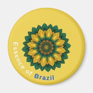 Brazil Banana Leaf Mandala - Essence of Brazil Key Magnet