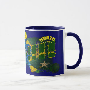 Brazil blood flesh and glory soccer futebol gifts mug