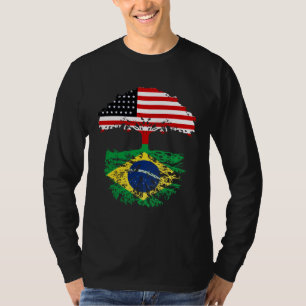 Brazil Brasil Roots American Grown For Men Women T-Shirt