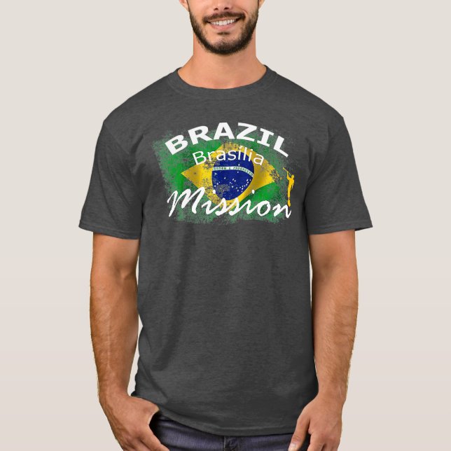 Brazil Brasilia Mormon LDS Mission Missionary T-Shirt (Front)