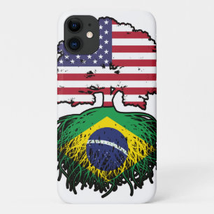Brazil Brazilian American USA Tree Roots Flag iPhone 11 Case