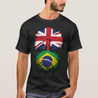 Brazil Brazilian British UK Tree Roots Flag