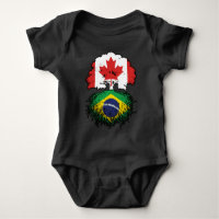Brazil Brazilian Canadian Canada Tree Roots Flag