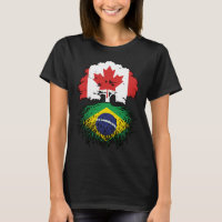 Brazil Brazilian Canadian Canada Tree Roots Flag