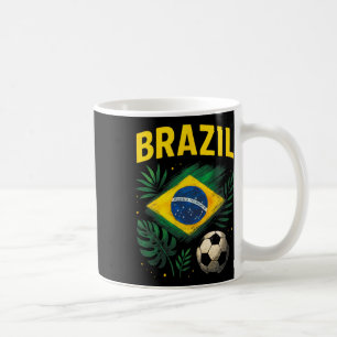 Brazil Brazilian Flag Brasil Soccer Footbyll Coffee Mug