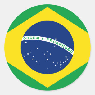 Brazil (Brazilian) Flag Classic Round Sticker