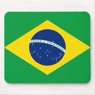 Brazil (Brazilian) Flag Mouse Pad