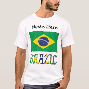 Brazil Brazilian Flag Personalised T-Shirt