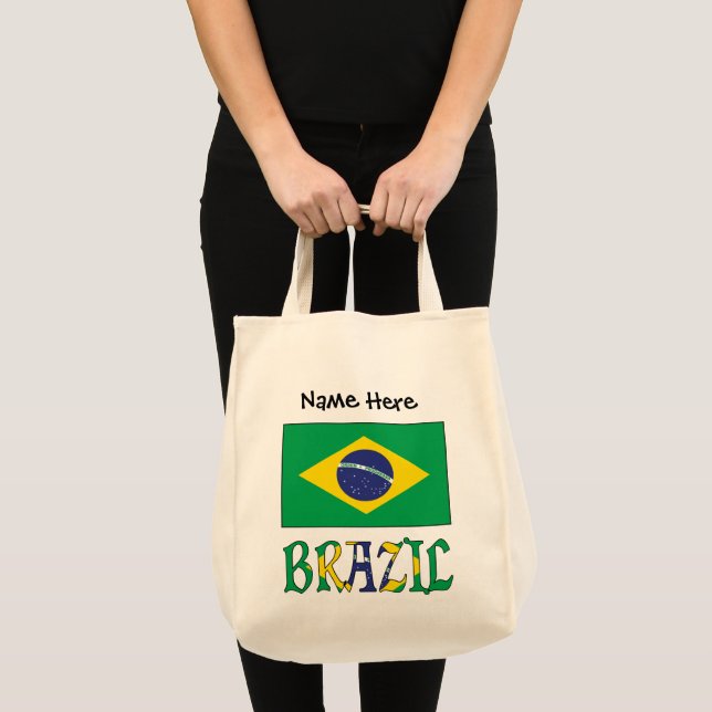 Brazil Brazilian Flag Personalised Tote Bag (Front (Product))