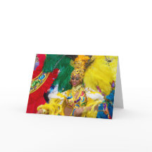 Brazil Carnival Folded Blank Greeting Card