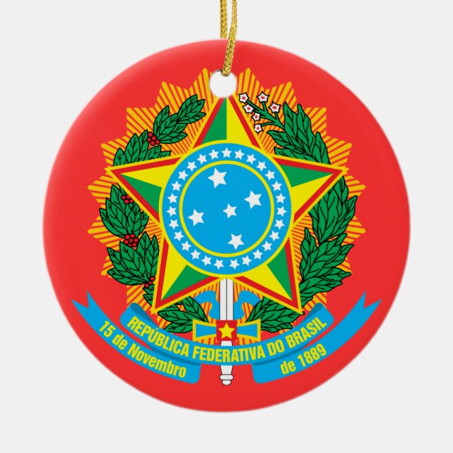 BRAZIL*- Christmas Ornament / Brasil Enfeite Natal (Front)