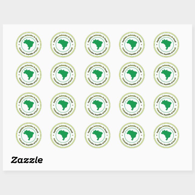 Brazil Classic Round Sticker (Sheet)