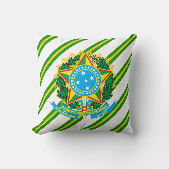Brazil coat arms cushion (Front)