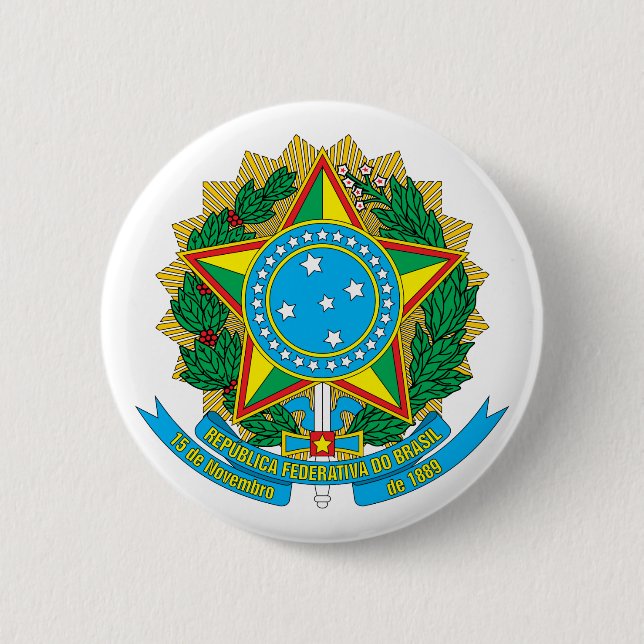 Brazil Coat of Arms Button (Front)