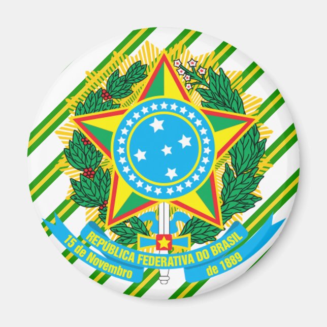 Brazil coat of arms magnet (Front)
