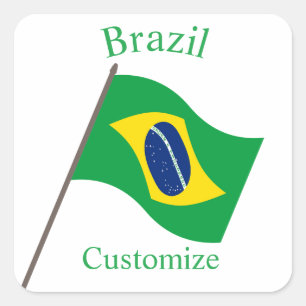 Brazil Country Flag Thunder_Cove Square Sticker