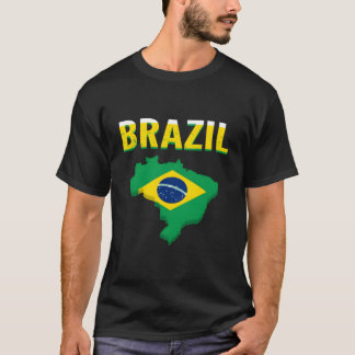 Brazil Country Outline For Brazilians And Brazil L T-Shirt