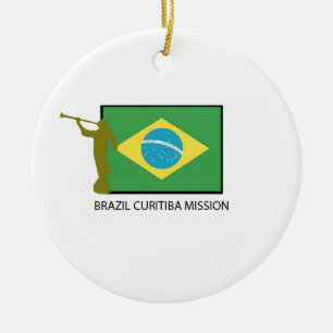 BRAZIL CURITIBA MISSION LDS CERAMIC TREE DECORATION