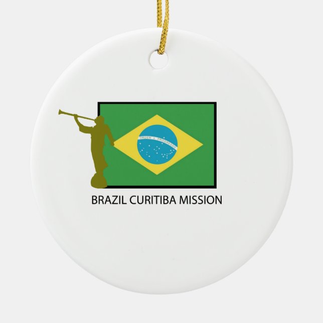 BRAZIL CURITIBA MISSION LDS CERAMIC TREE DECORATION (Front)