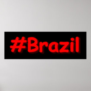 "#Brazil" Cute Design. Buy Now Poster