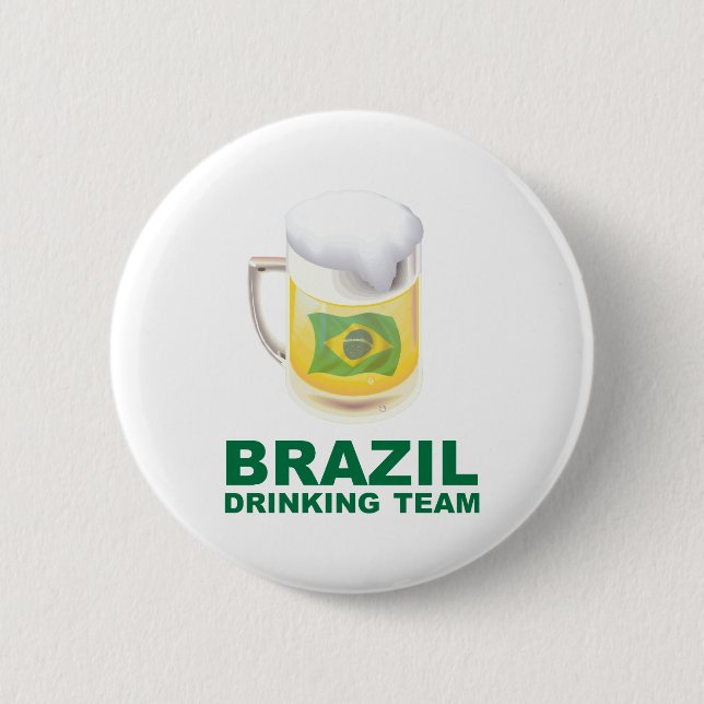Brazil Drinking Team 6 Cm Round Badge (Front)