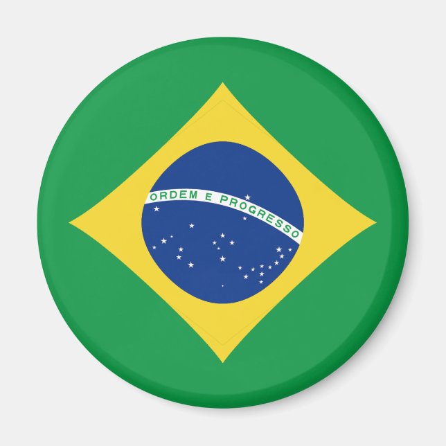 Brazil Fisheye Flag Magnet (Front)