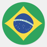 Brazil Fisheye Flag Sticker