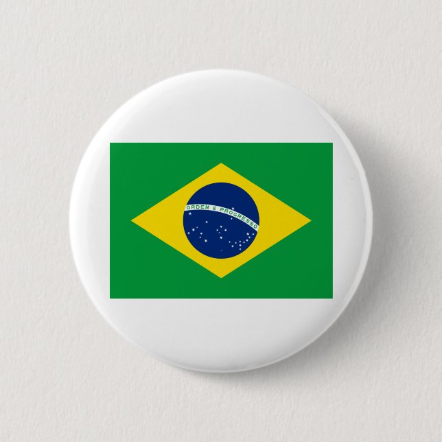 Brazil Flag 6 Cm Round Badge (Front)