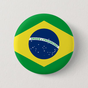 brazil flag 6 cm round badge