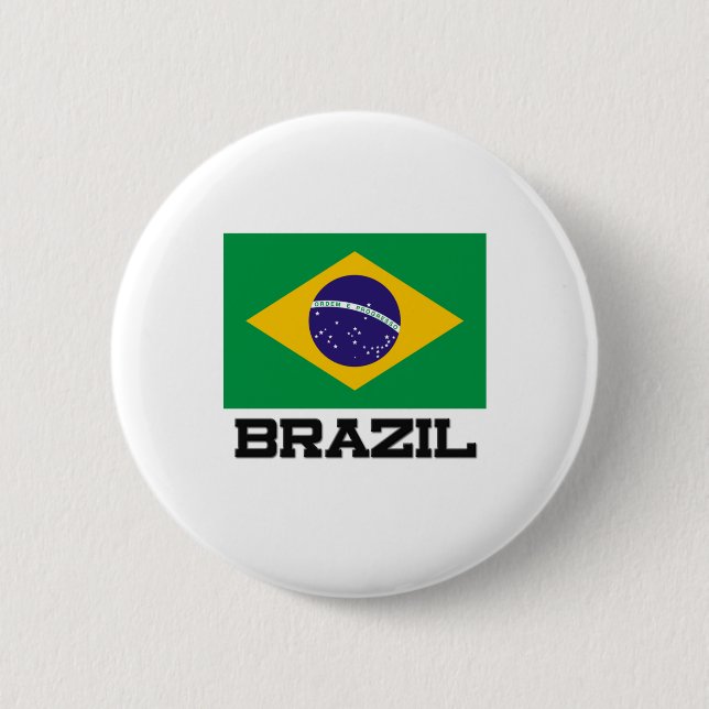 Brazil Flag 6 Cm Round Badge (Front)