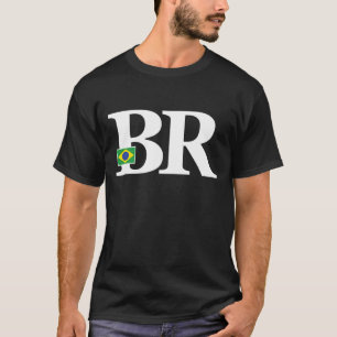 Brazil Flag and Country Initials T-Shirt