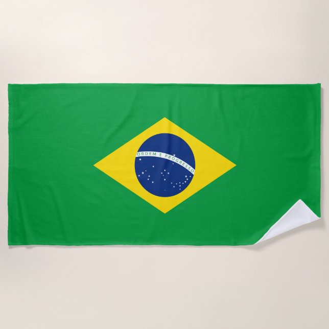 Brazil flag beach towel (Front)