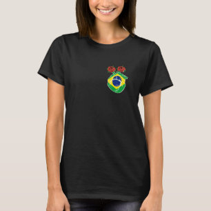 Brazil Flag Brazilian Heart Premium T-Shirt