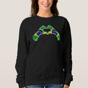 Brazil Flag Brazilian Heart Sweatshirt