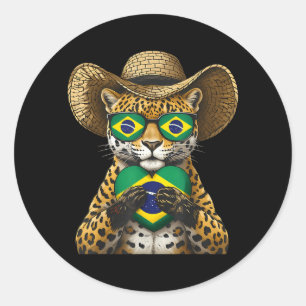 Brazil Flag Brazilian Roots Brasilian Pride Brasil Classic Round Sticker