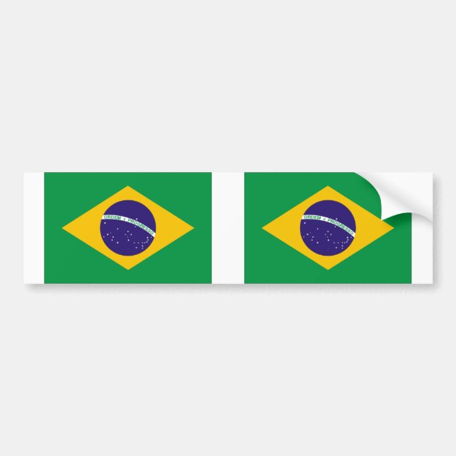 Brazil Flag Bumper Sticker (Front)