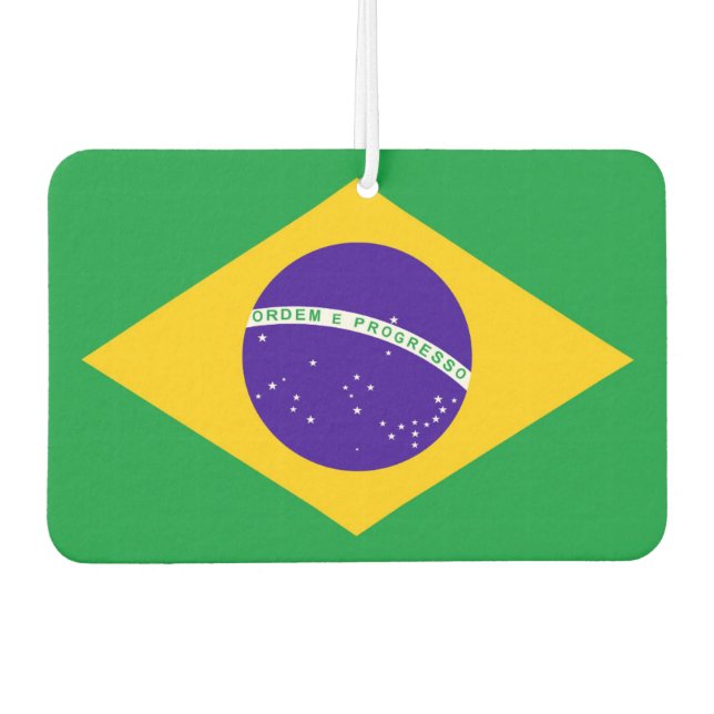 Brazil Flag Car Air Freshener (Front)