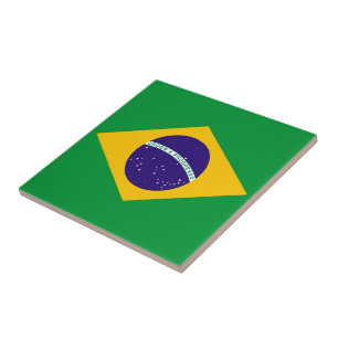 Brazil Flag Ceramic Tile